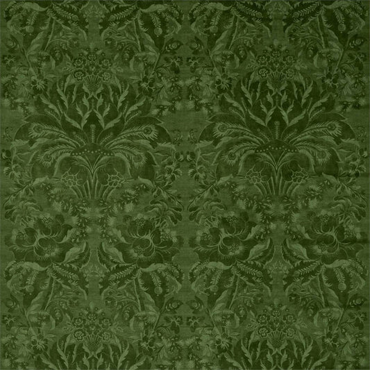 ZOFFANY Ducato Velvet Fabric Classic Floral Olivine   - ZDAF322689
