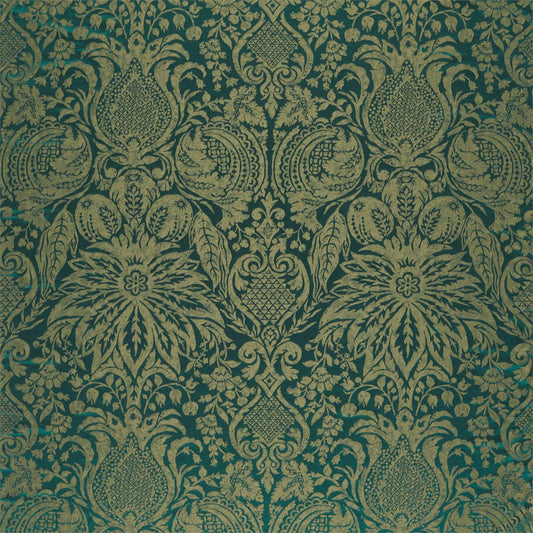 ZOFFANY Mitford Weave Fabric Contemporary, Floral Malachite   - ZDAF333101