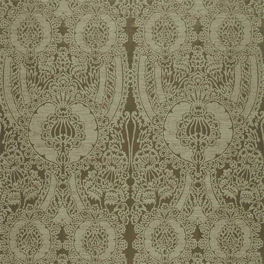 ZOFFANY Capodimonte Weave Fabric Contemporary, Floral Olivine   - ZDAF333107