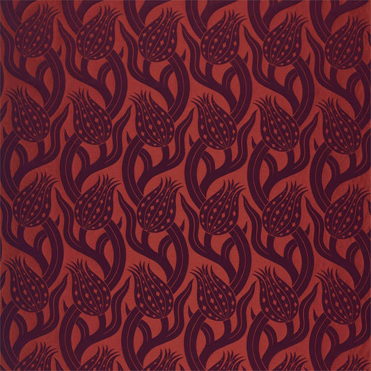 ZOFFANY OUTLET Persian Tulip Weave Fabric Stripes Crimson   - ZDAF333122