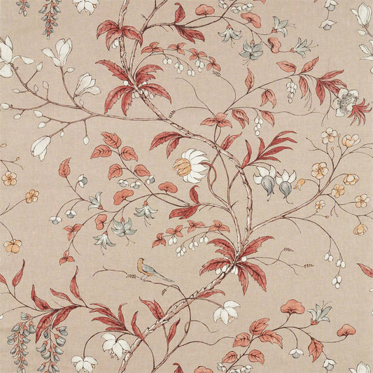 ZOFFANY Chambalon Trail  Fabric Leaves , Trees Sunstone,Linen   - ZDAR322653