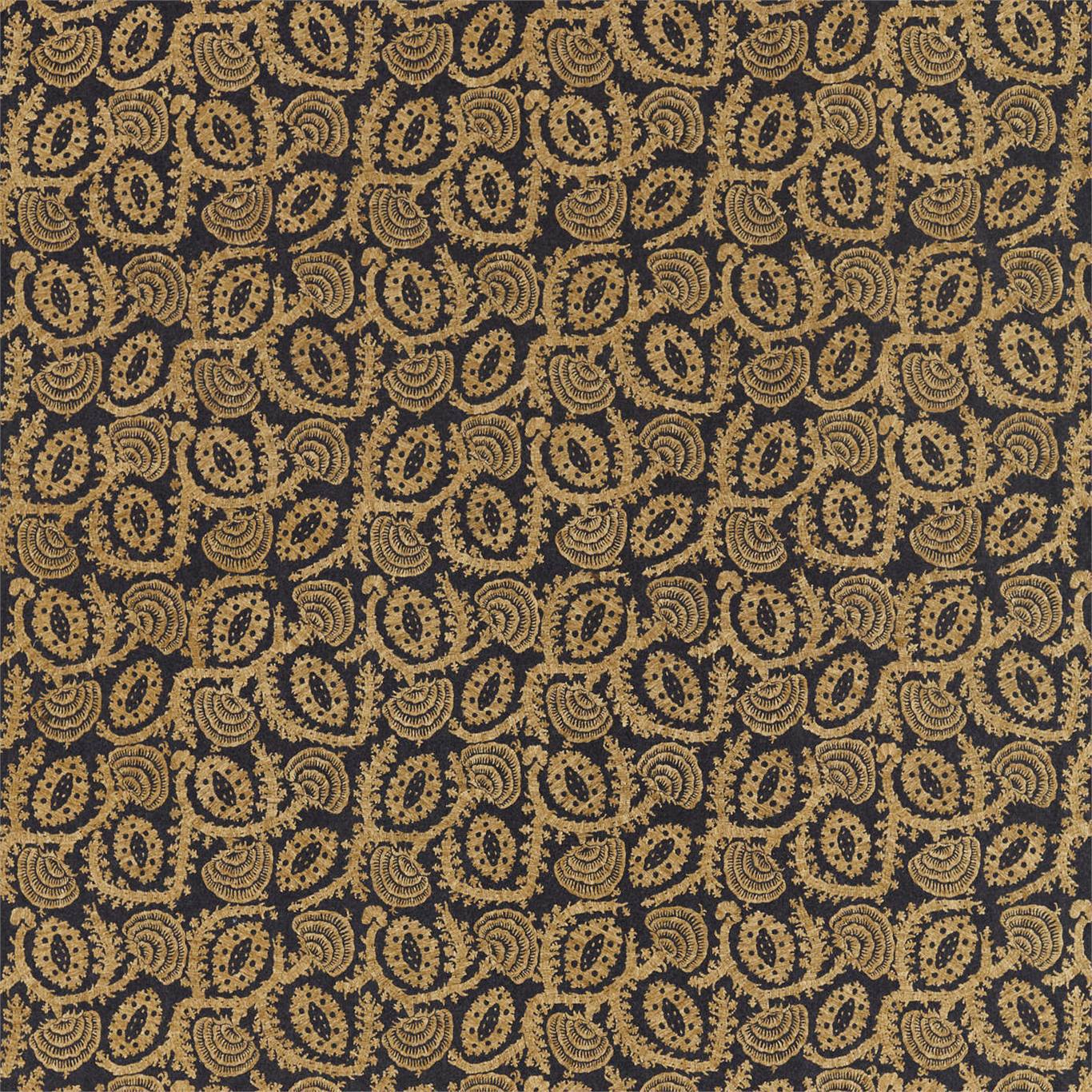 ZOFFANY Suzani Embroidery Fabric Other Antique Gold,Vine Black   - ZDAR332979