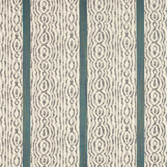 ZOFFANY Lennox Stripe Fabric Stripes Silver,Poison   - ZDAR332989
