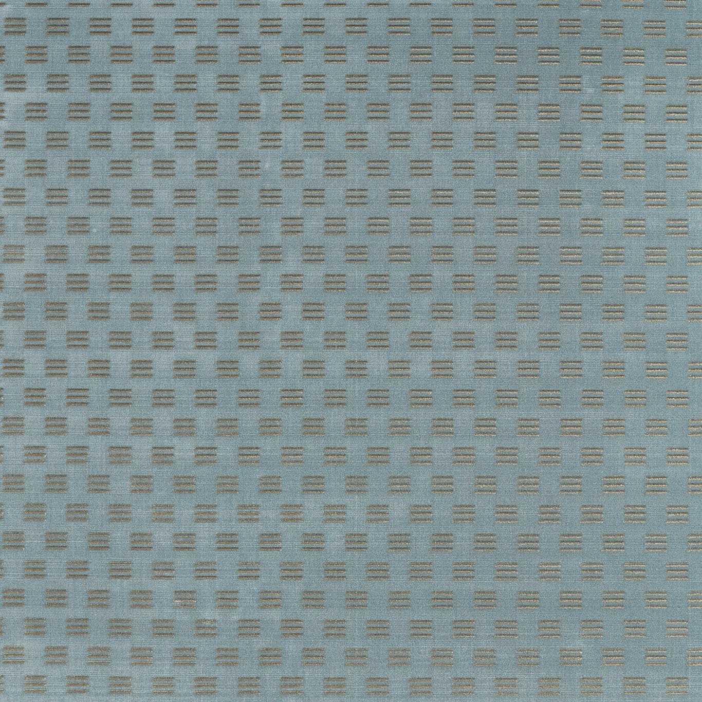 ZOFFANY Mustak Fabric Geometric Wedgwood Blue,Silver   - ZDEV333317