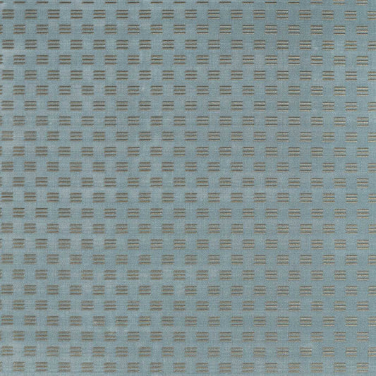ZOFFANY Mustak Fabric Geometric Wedgwood Blue,Silver   - ZDEV333317