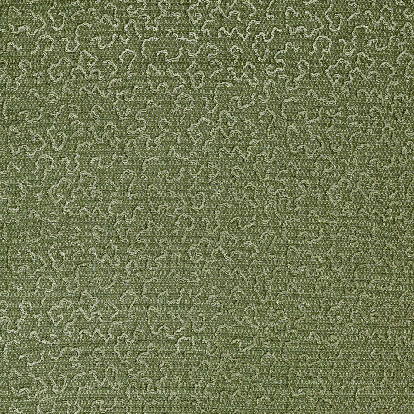 ZOFFANY Domino Velvet  Fabric Abstract , Graphic Deep Fern   - ZDMV333514