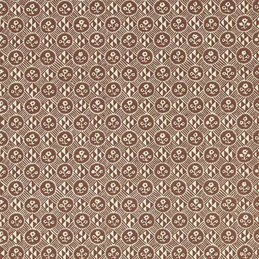 ZOFFANY Diamonds & Flowers Wallpaper Geometric Bordeaux  Flexo-Printed Wallpaper - ZEND313102