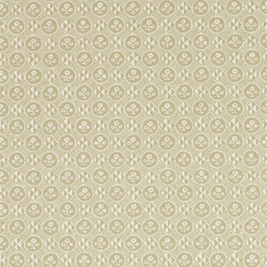 ZOFFANY Diamonds & Flowers Wallpaper Geometric Linen  Flexo-Printed Wallpaper - ZEND313103