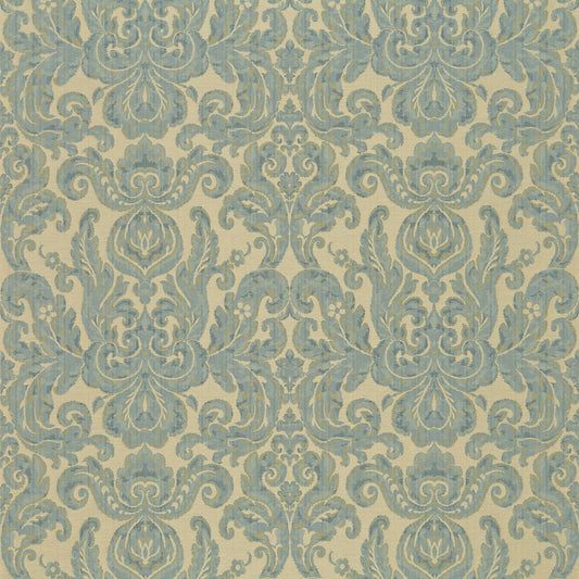 ZOFFANY Brocatello Fabric Damasks Blue   - ZGRD85008