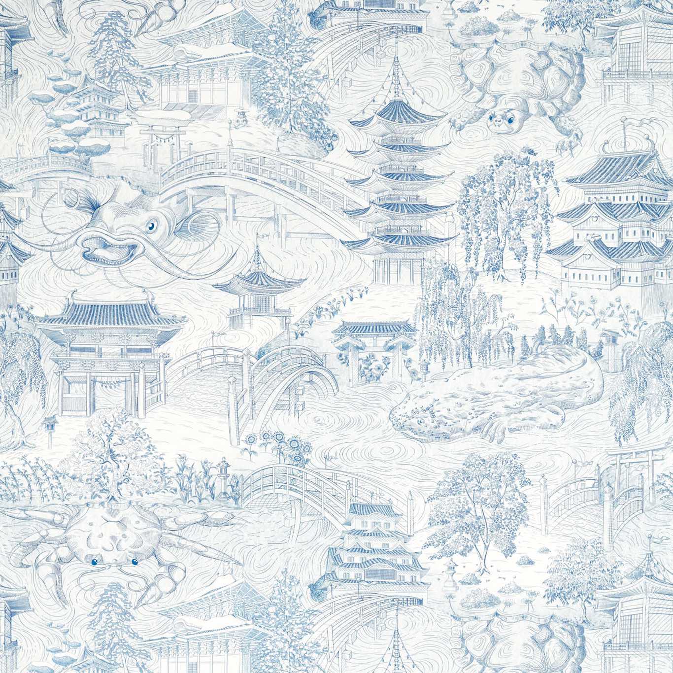 ZOFFANY Eastern Palace Fabric Other Indigo   - ZHIF322717