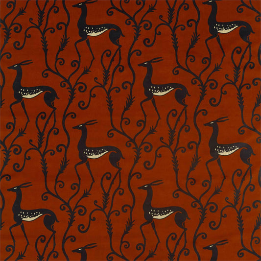 ZOFFANY Deco Deer Fabric Animals Velvet Sahara   - ZICO322672