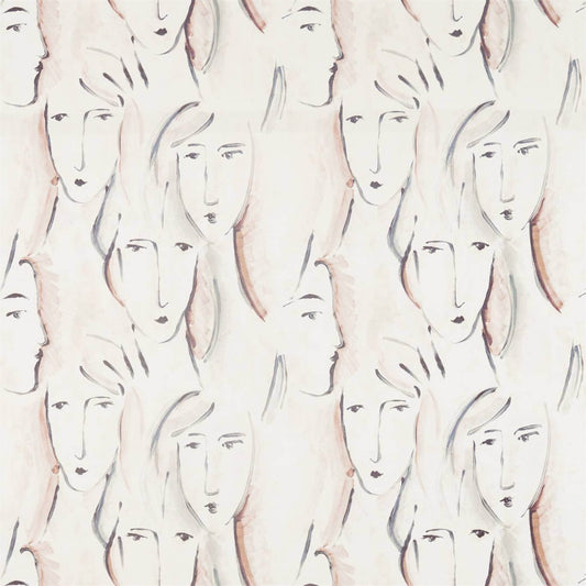 ZOFFANY Les Dames  Fabric Other Rose Quartz , Ink   - ZICO322674