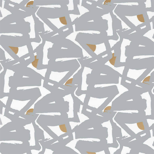 ZOFFANY Rakugaki  Fabric Abstract , Graphic Quartz Grey   - ZICO333013