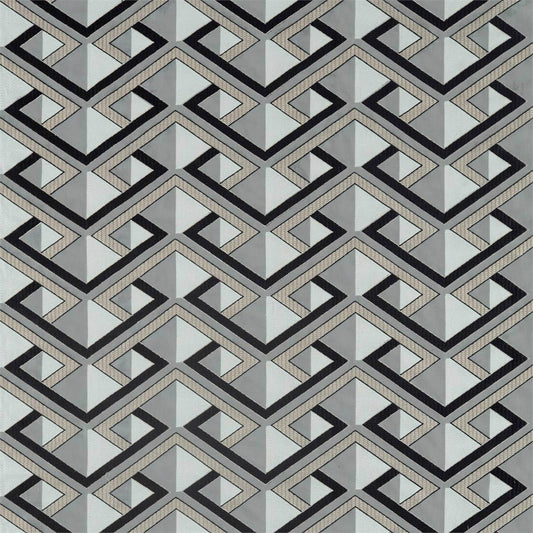 ZOFFANY Kuba  Fabric Geometric Zinc   - ZICO333023