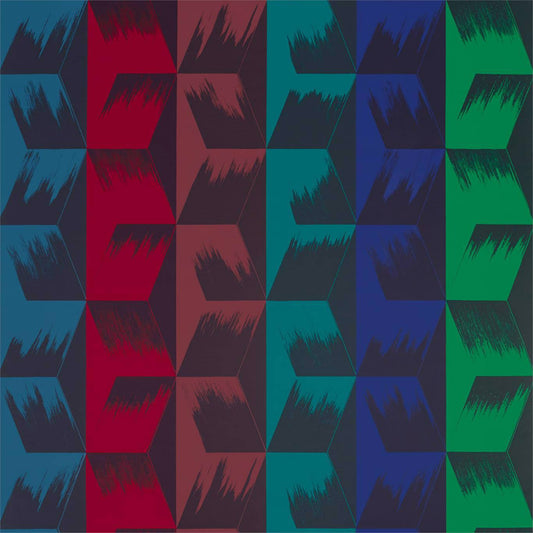 ZOFFANY Rhombi Stripe Fabric Geometric Jewel   - ZICO333030