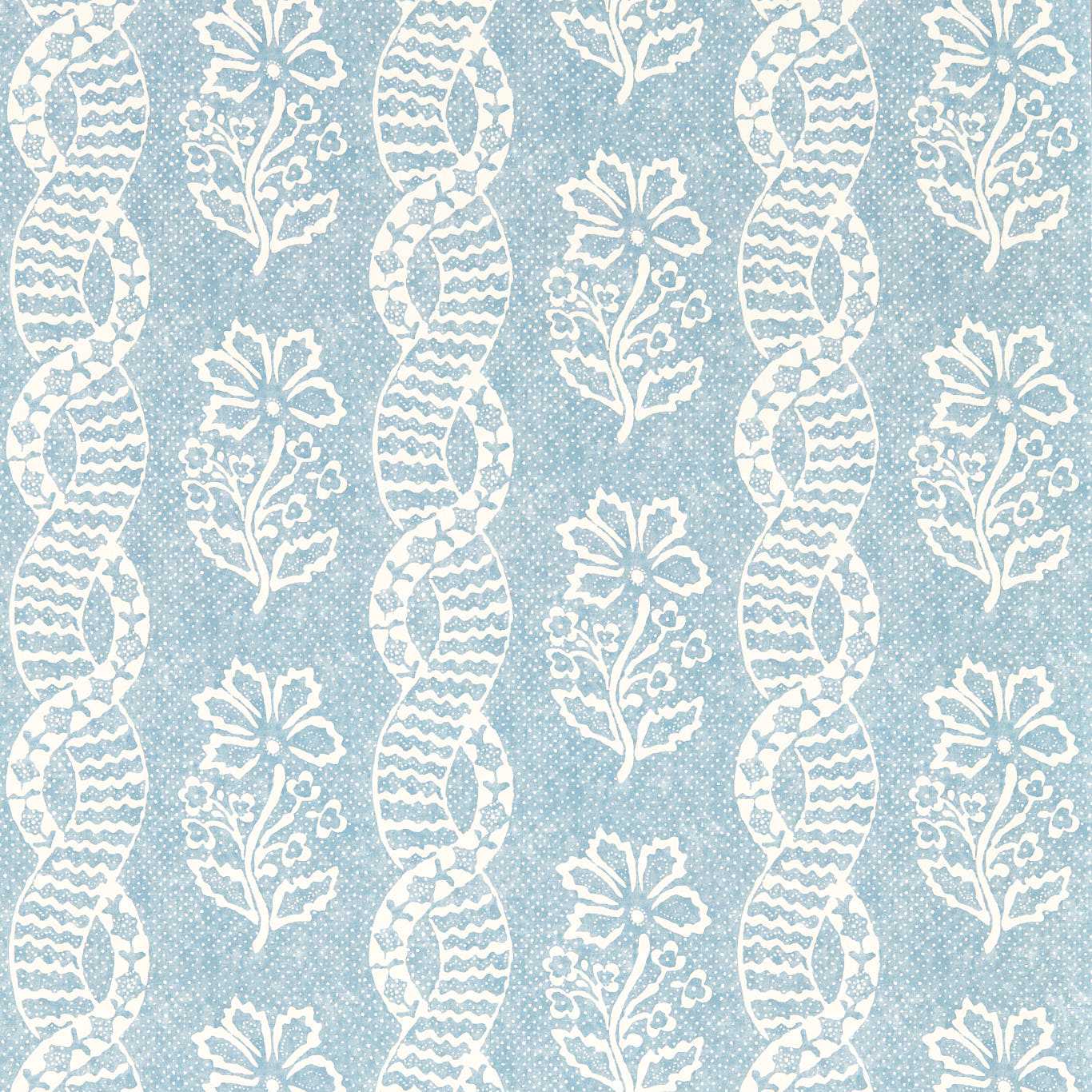 ZOFFANY Dabu Stripe Wallpaper Abstract , Graphic Wedgwood Blue  Digital Printed Wallpaper - ZIND313119