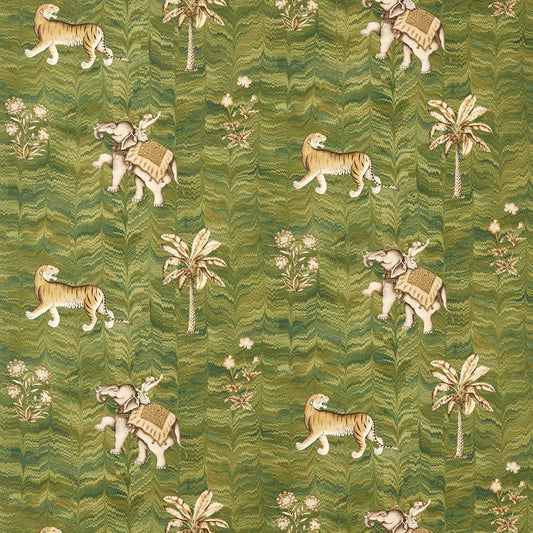 ZOFFANY Jaipur Fabric Abstract , Graphic Deep Moss   - ZINF322774