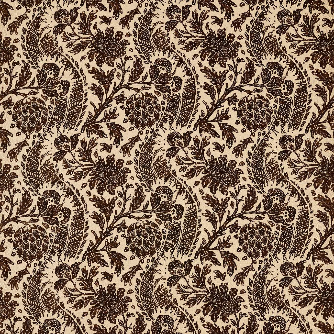 ZOFFANY Cochin Fabric Contemporary, Floral Vine Black   - ZINF322775