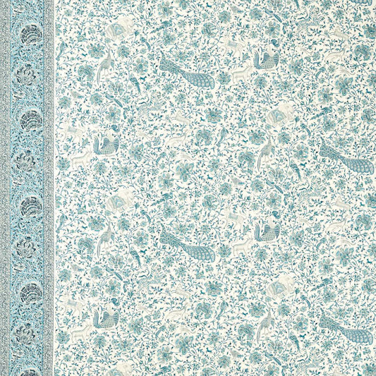 ZOFFANY Mughal Menagerie Fabric Abstract , Graphic Mazarine Blue   - ZINF322779