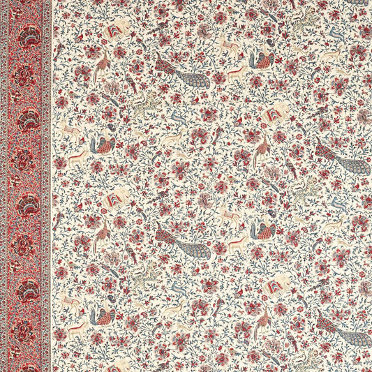 ZOFFANY Mughal Menagerie Fabric Abstract , Graphic Indigo,Madder   - ZINF322780