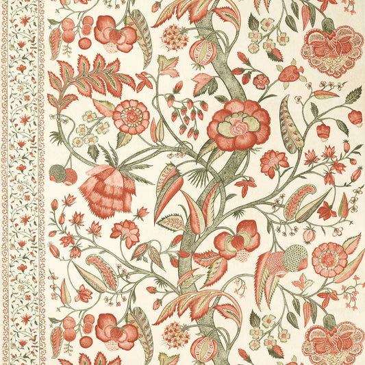 ZOFFANY Artisan Palampore Fabric Contemporary, Floral Russet   - ZINF322784