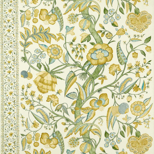 ZOFFANY Artisan Palampore Fabric Contemporary, Floral Primrose   - ZINF322786