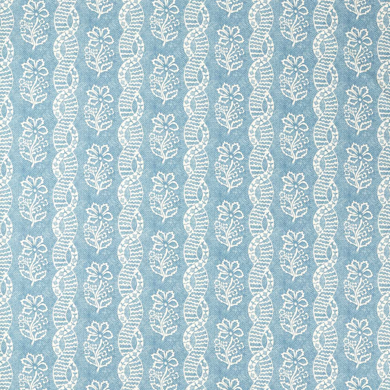 ZOFFANY Dabu Stripe Fabric Abstract , Graphic Wedgwood Blue   - ZINF322787