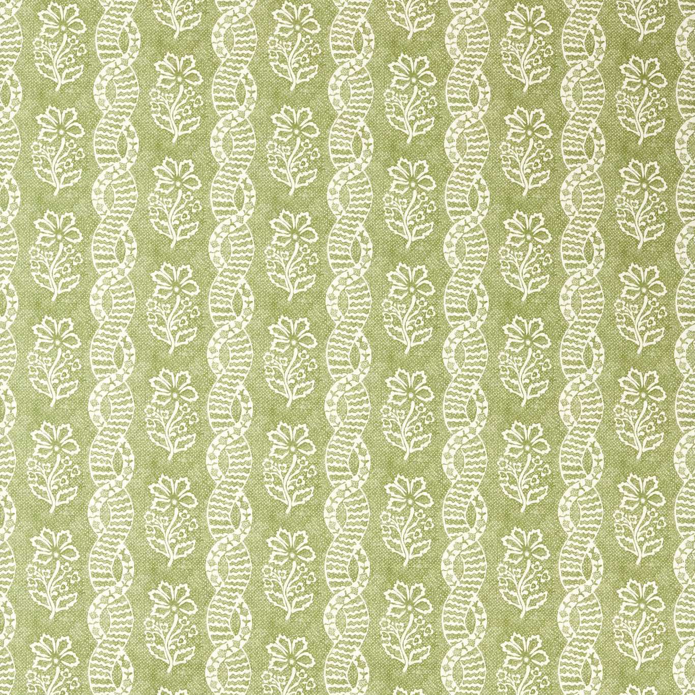 ZOFFANY Dabu Stripe Fabric Abstract , Graphic Pale Olive   - ZINF322788