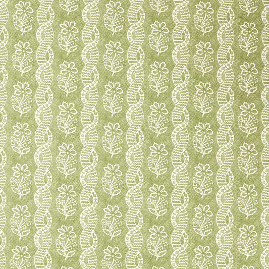 ZOFFANY Dabu Stripe Fabric Abstract , Graphic Pale Olive   - ZINF322788