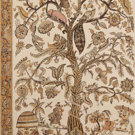 ZOFFANY Tree of Life Fabric Abstract Spice   - ZINF322793