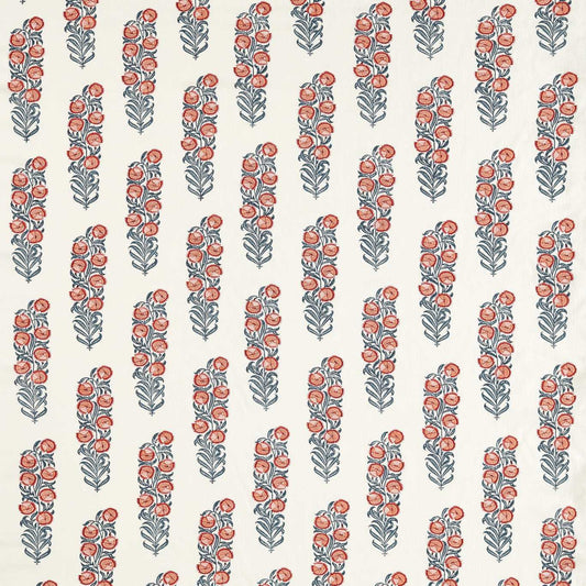 ZOFFANY Sanganeri Block Print Fabric Abstract , Graphic Indigo,Madder   - ZINF322800