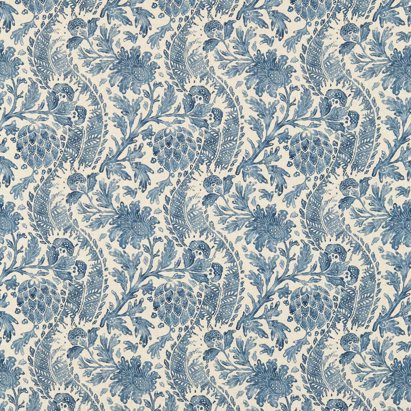 ZOFFANY Cochin Fabric Damasks Blue   - ZJAI321689