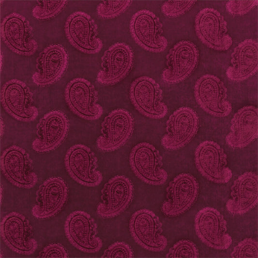ZOFFANY Orissa Velvet Fabric Other Burgundy   - ZJAI331668