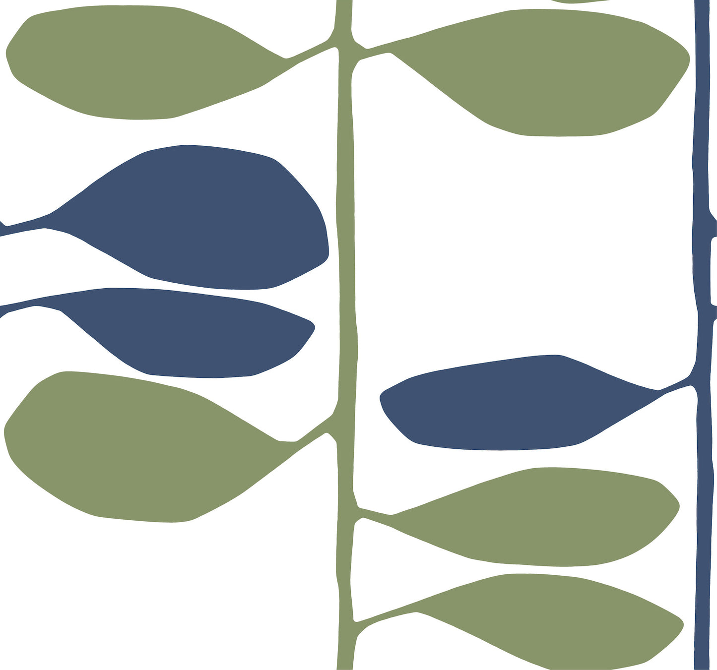 York Wallcoverings Artisan Studio Sculpted Vines Alpine and Ultramarine Wallpaper Modern Botanical Greens   - ZM2801