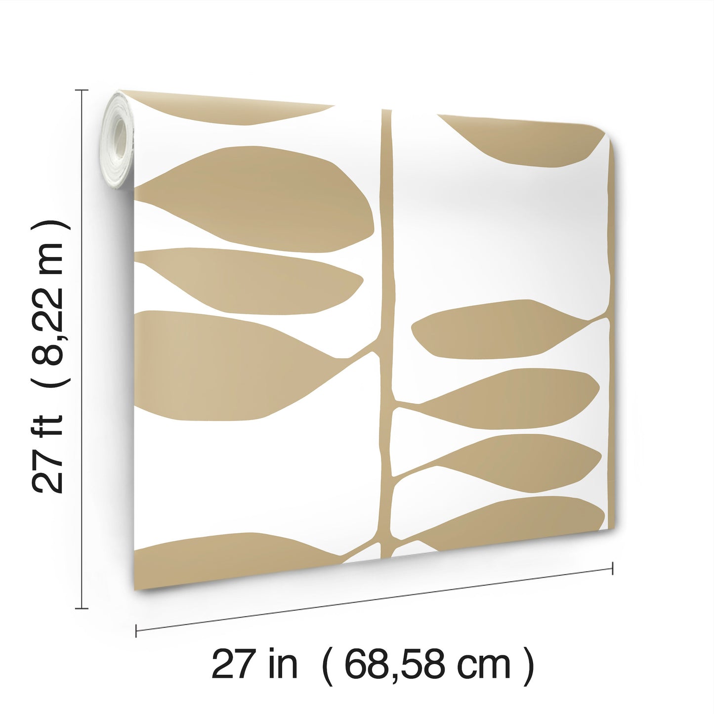 York Wallcoverings Artisan Studio Sculpted Vines Gold Wallpaper Modern Botanical Metallics   - ZM2803