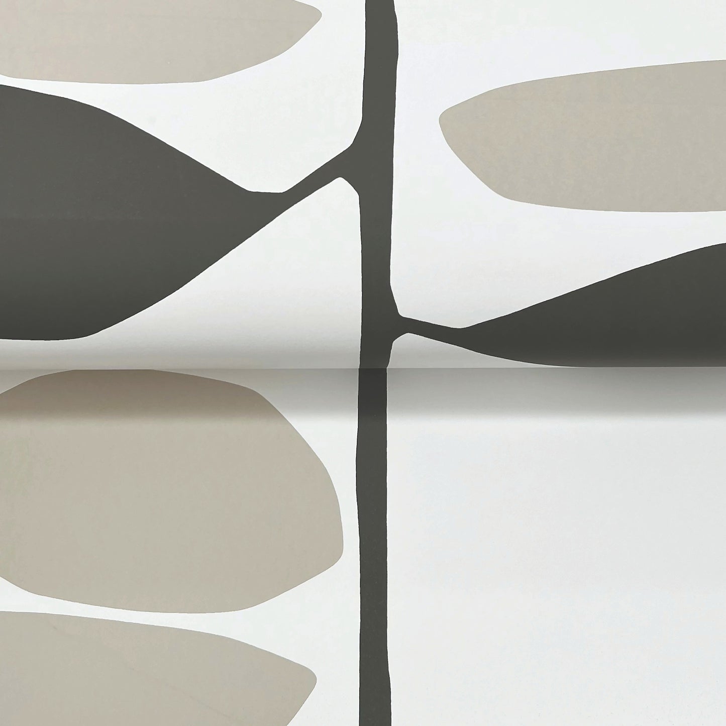 York Wallcoverings Artisan Studio Sculpted Vines Carbon and Linen Wallpaper Modern Botanical Blacks   - ZM2804