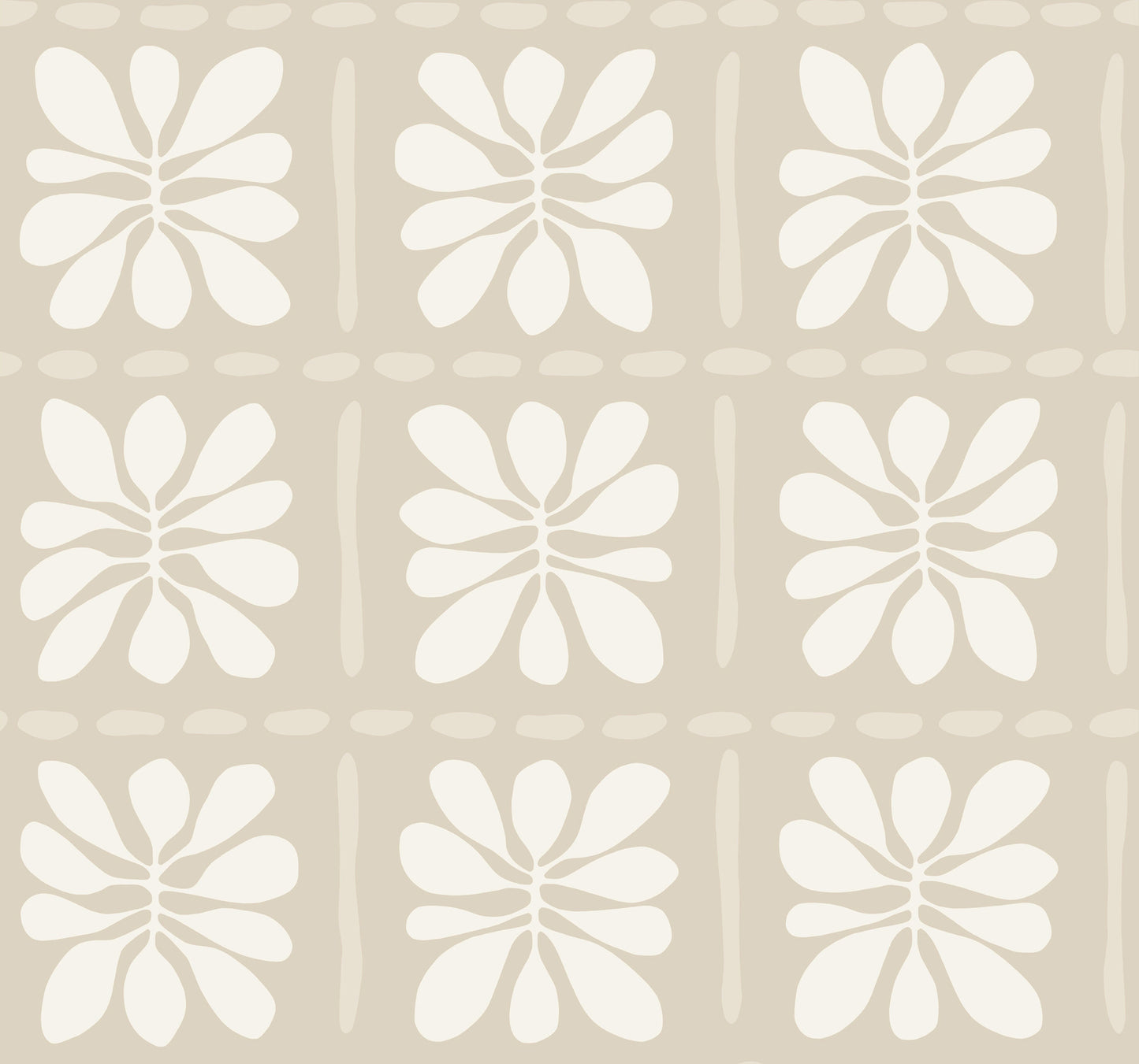 York Wallcoverings Artisan Studio Mimosa Fleur Nude Wallpaper Retro Bohemian Whites and Off-Whites   - ZM2808