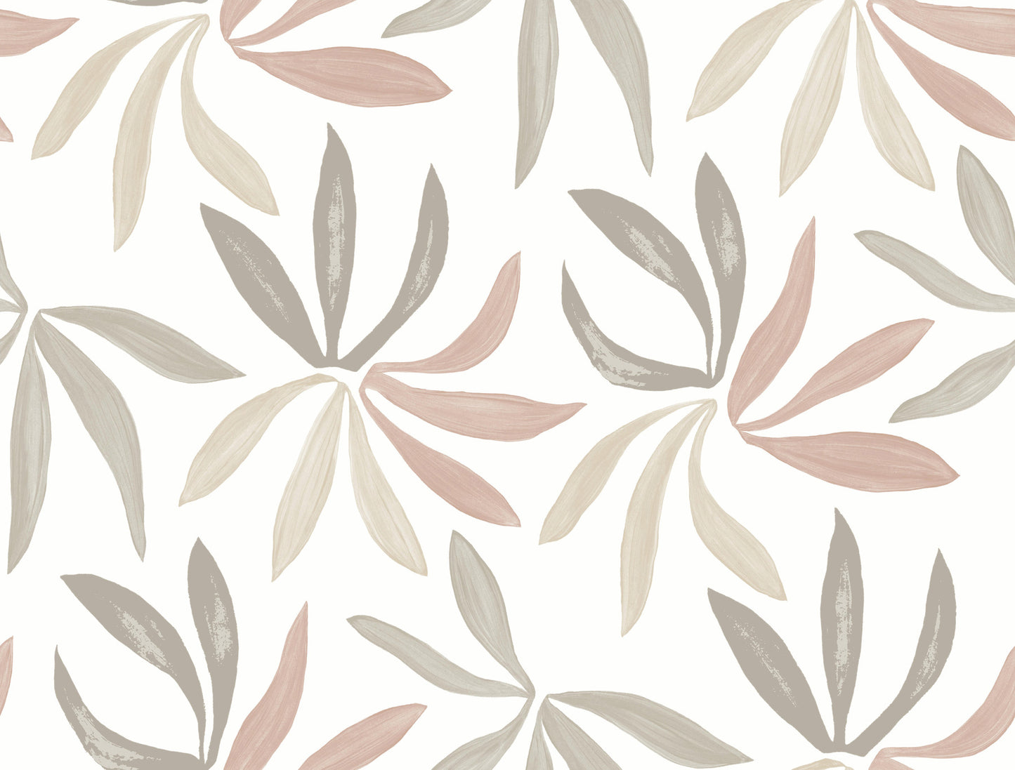York Wallcoverings Artisan Studio Little Garden Nude and Blush Wallpaper Bohemian Tropical Beiges   - ZM2814