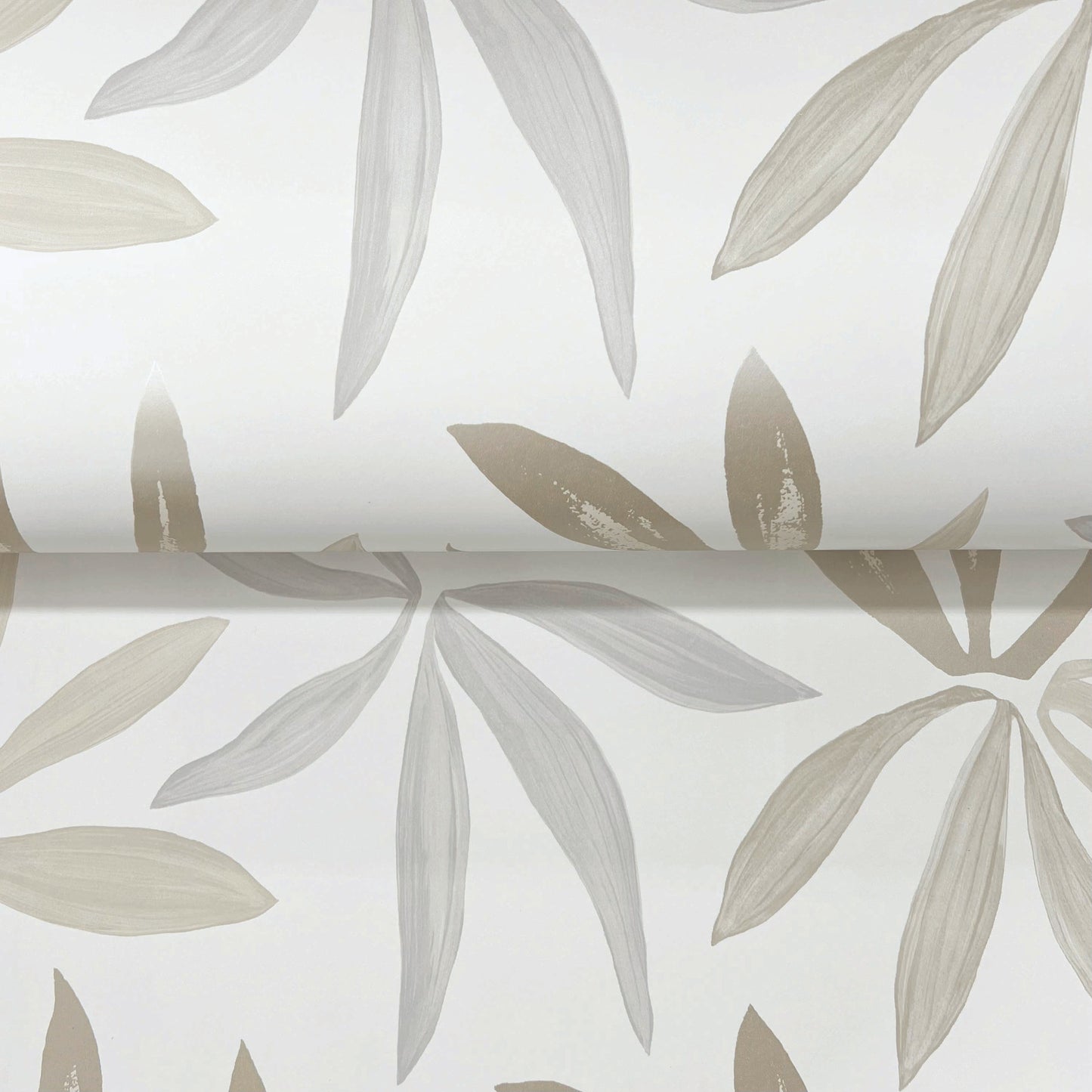 York Wallcoverings Artisan Studio Little Garden Neutral and Pearl Wallpaper Bohemian Tropical Beiges   - ZM2815