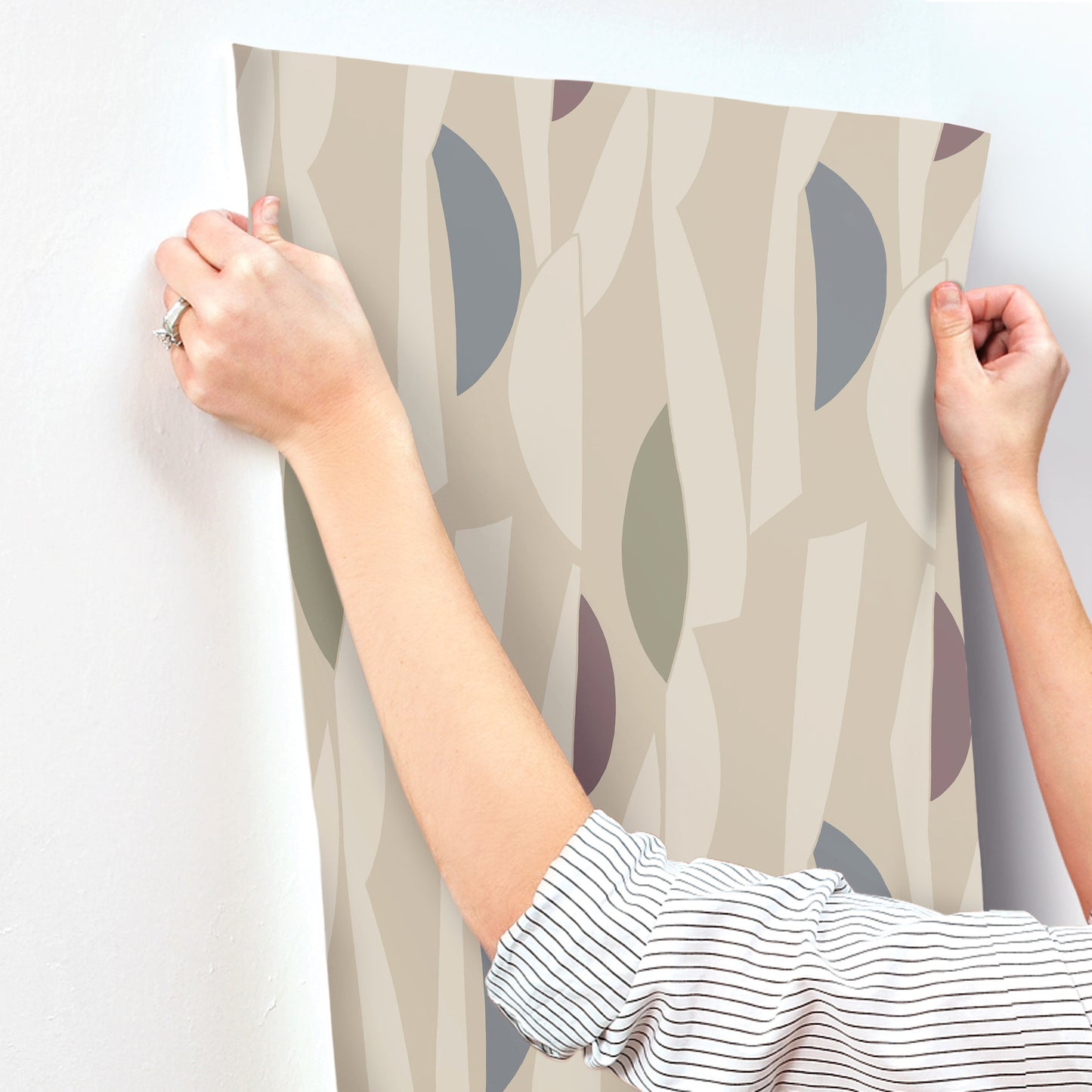 York Wallcoverings Artisan Studio Balance Jewel Wallpaper Transitional Geometrics Beiges   - ZM2821