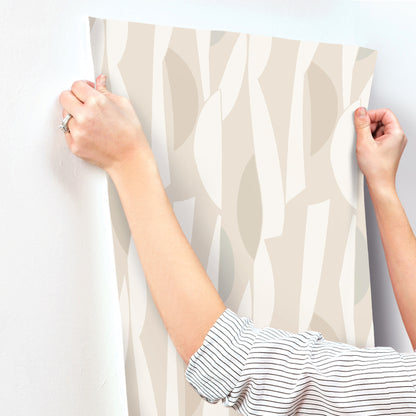 York Wallcoverings Artisan Studio Balance Nude Wallpaper Transitional Geometrics Beiges   - ZM2822