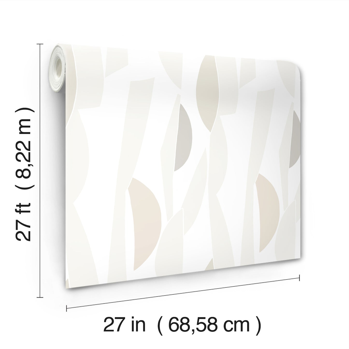 York Wallcoverings Artisan Studio Balance Gesso Wallpaper Transitional Geometrics Whites and Off-Whites   - ZM2824