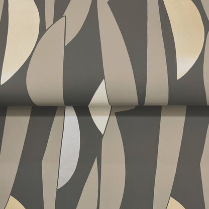 York Wallcoverings Artisan Studio Balance Carbon and Graphite Wallpaper Transitional Geometrics Blacks   - ZM2826