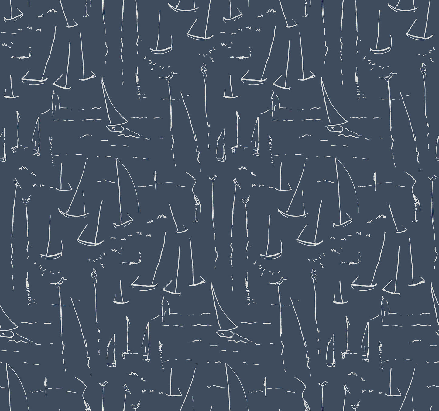 York Wallcoverings Artisan Studio Vermillion Coast Ultramarine Wallpaper Nautical Nautical Blues   - ZM2841