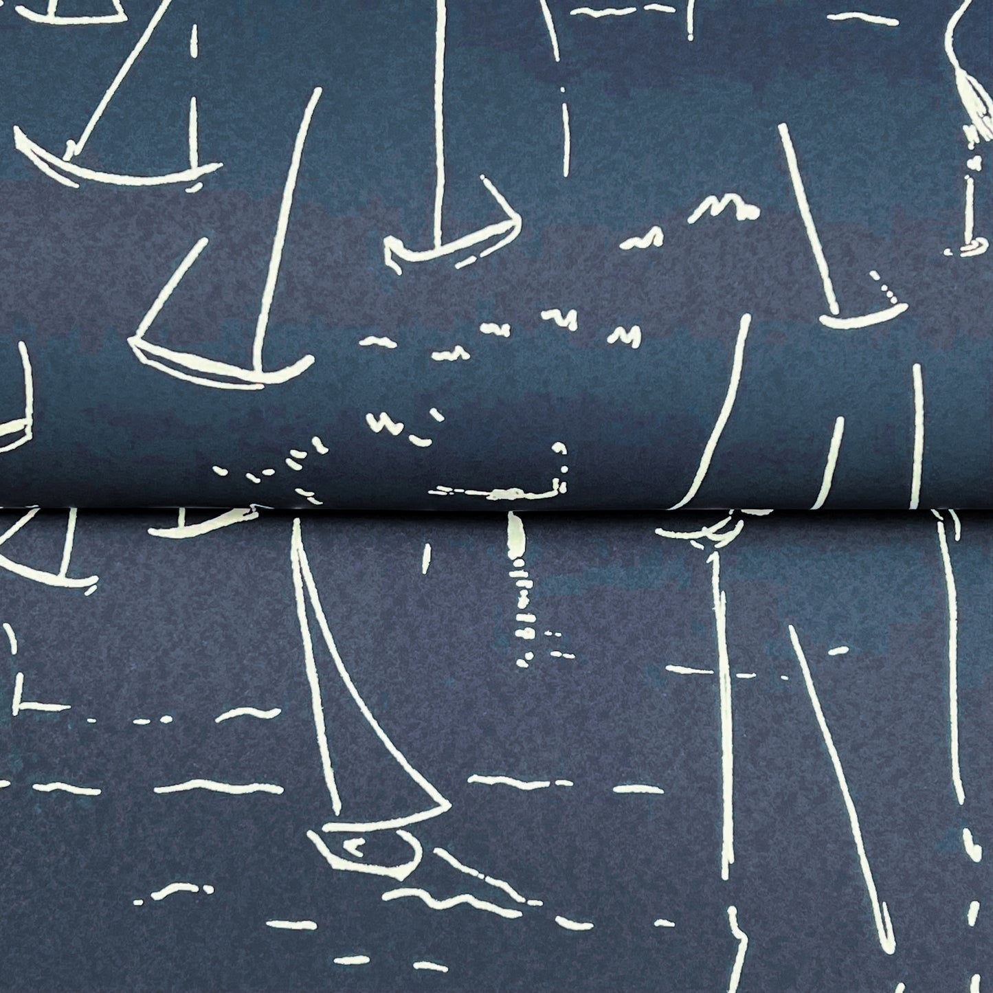 York Wallcoverings Artisan Studio Vermillion Coast Ultramarine Wallpaper Nautical Nautical Blues   - ZM2841