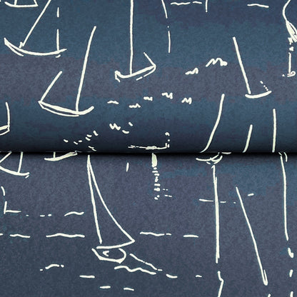 York Wallcoverings Artisan Studio Vermillion Coast Ultramarine Wallpaper Nautical Nautical Blues   - ZM2841
