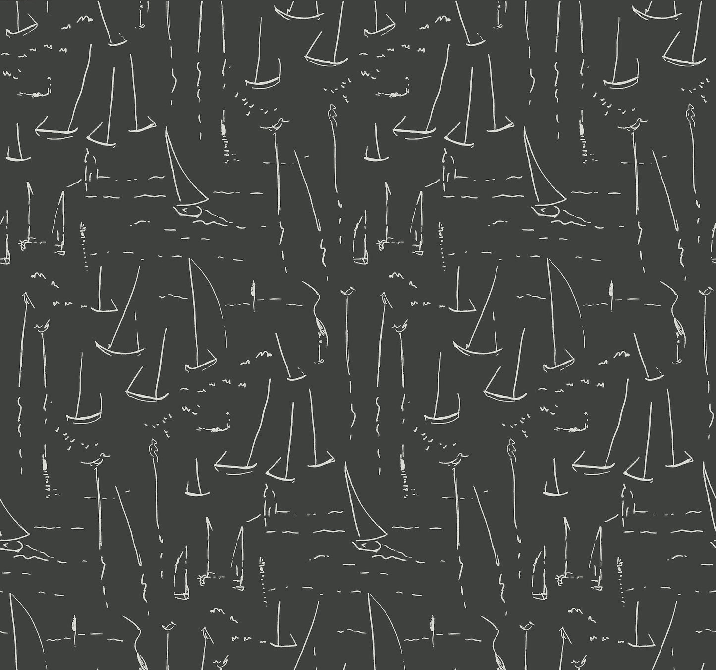 York Wallcoverings Artisan Studio Vermillion Coast Carbon Black Wallpaper Nautical Nautical Blacks   - ZM2842