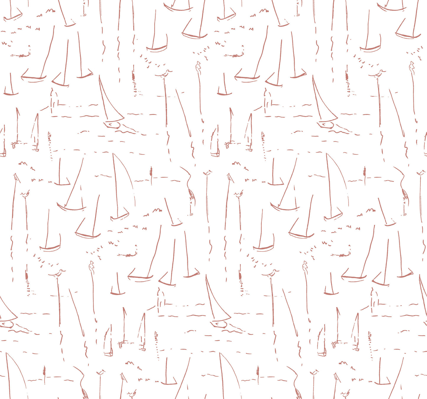 York Wallcoverings Artisan Studio Vermillion Coast Vermillion Wallpaper Nautical Nautical Reds   - ZM2843