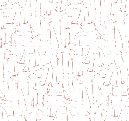 York Wallcoverings Artisan Studio Vermillion Coast Vermillion Wallpaper Nautical Nautical Reds   - ZM2843