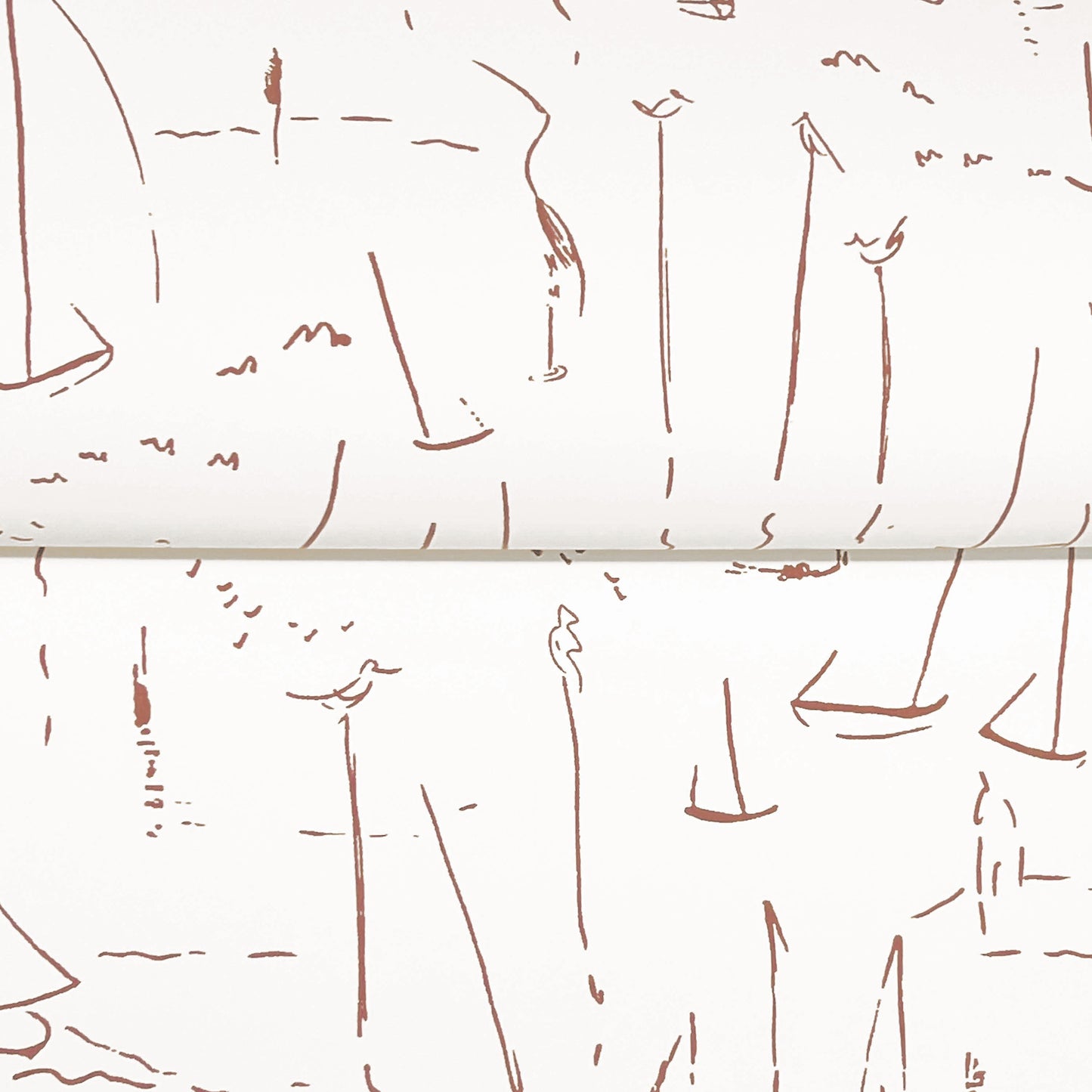 York Wallcoverings Artisan Studio Vermillion Coast Vermillion Wallpaper Nautical Nautical Reds   - ZM2843